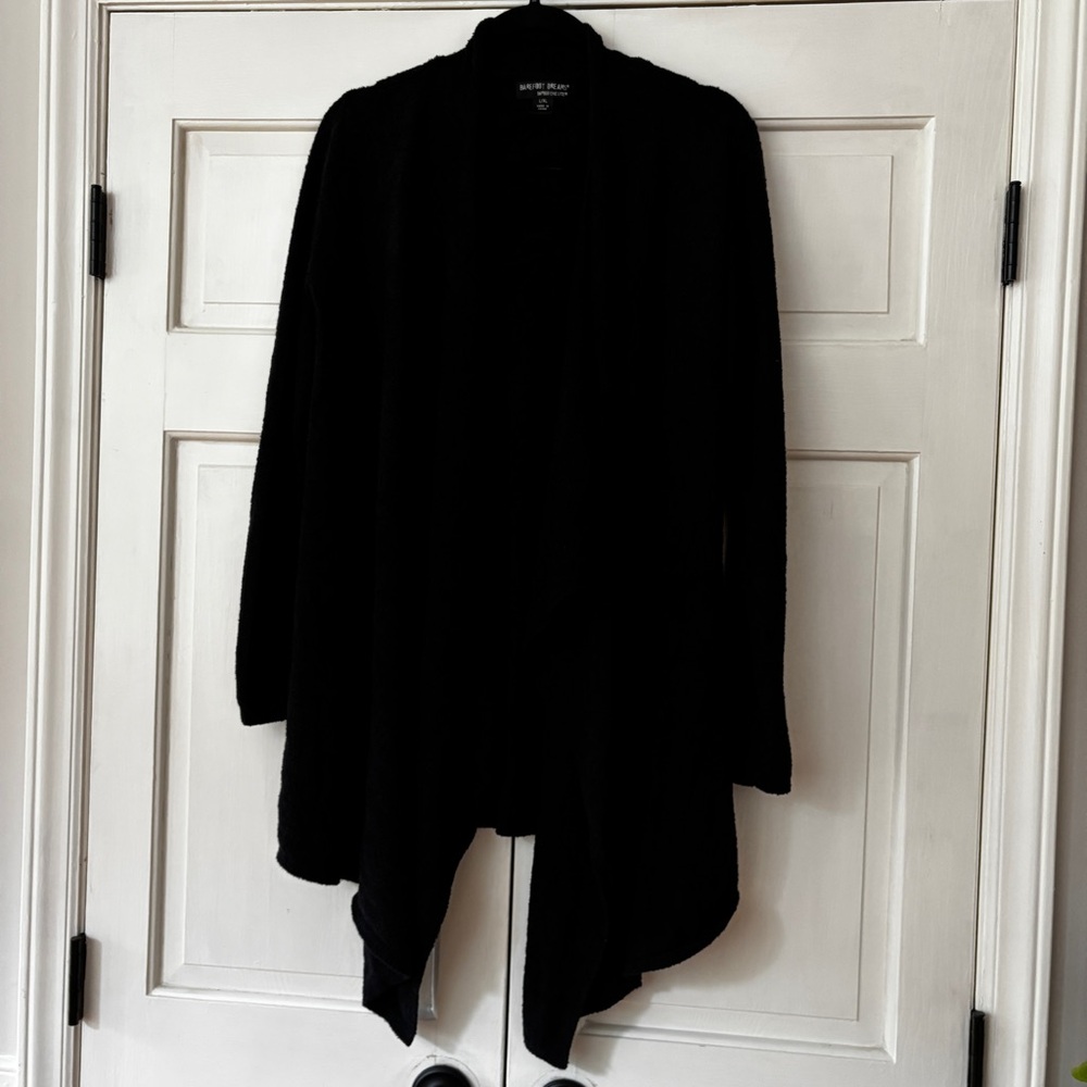 Barefoot Dreams Bamboo Chic Lite Open Front Draped Cardigan Waterfall Size L /XL - Picture 8 of 15